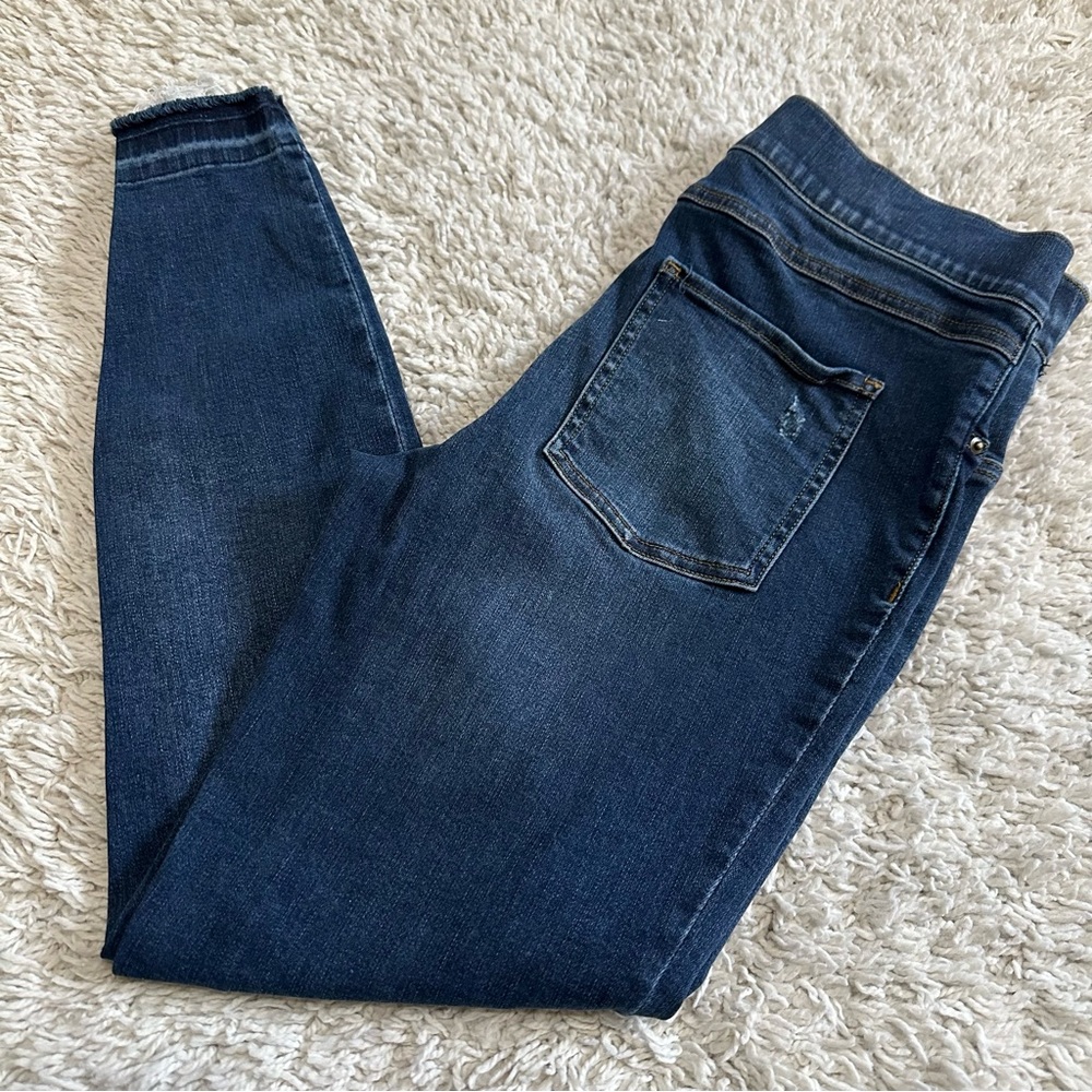 Spanx by Sara Blakely  jeans womens ankle skinny jeans size large blue color